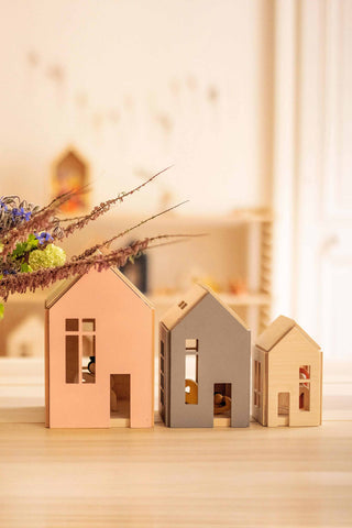 Dollhouse Set — Pink & Grey